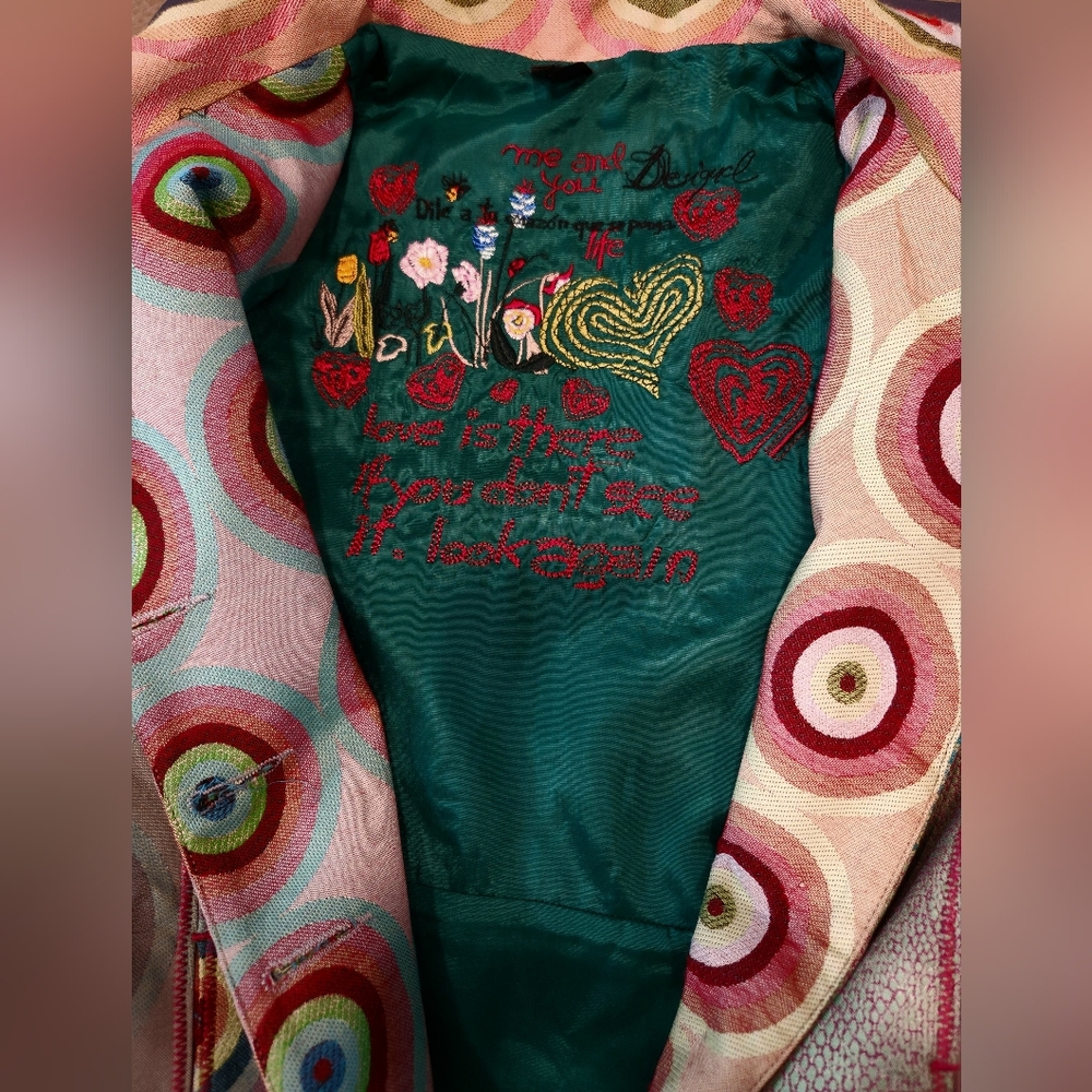 Desigual Geometric Patchwork Coat - image 3